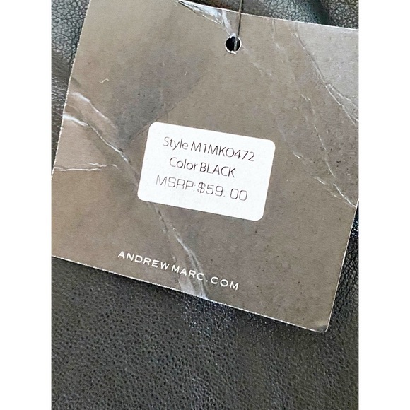 NWT Marc New York Black Faux Leather Sleeveless Blouse in Size Small - Picture 7 of 7